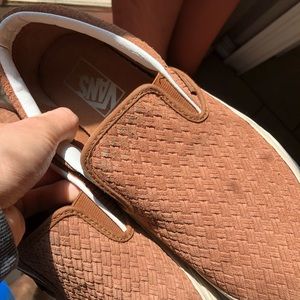 Vans Slip On Weave Brown Suede Men